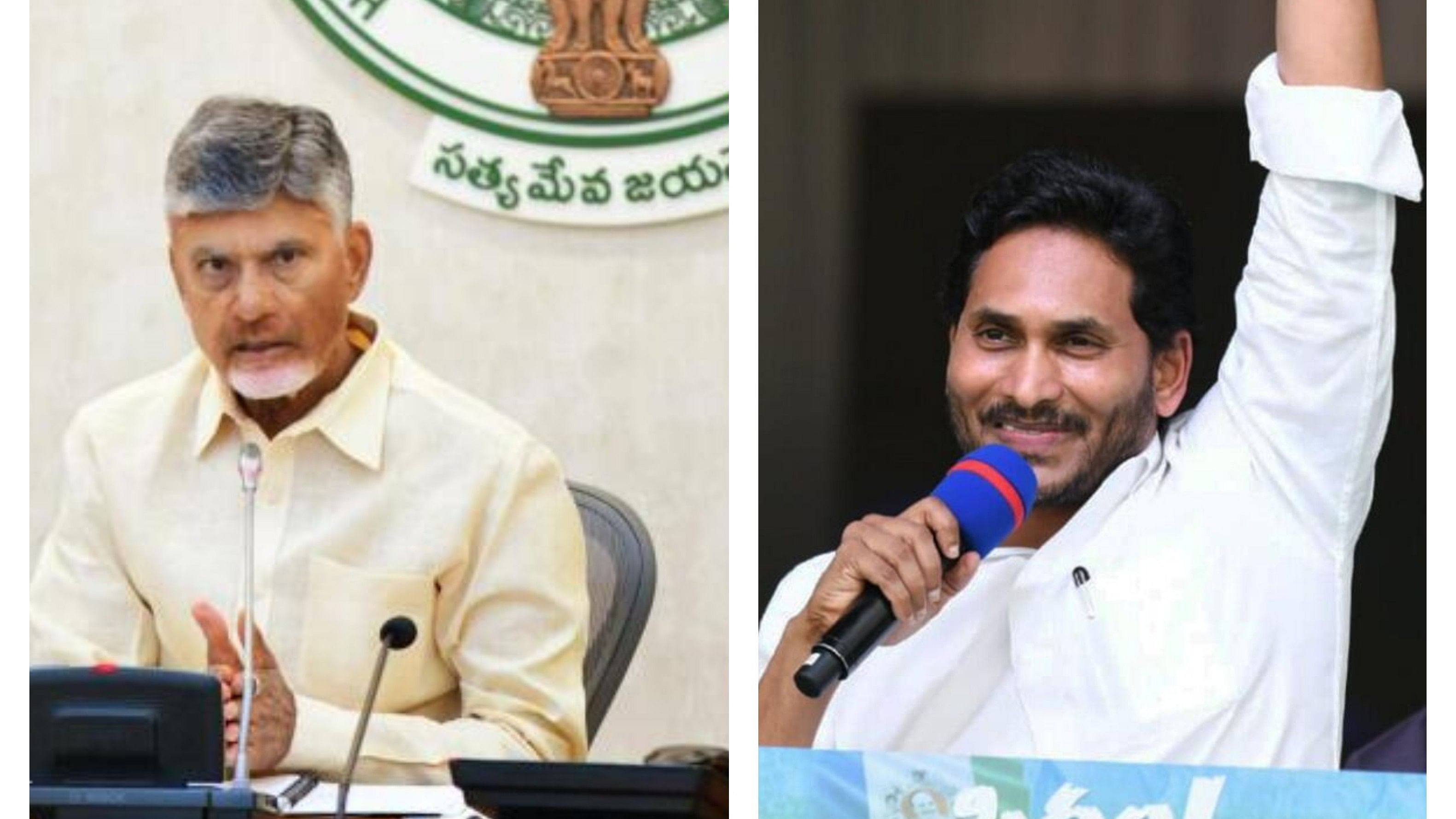 <div class="paragraphs"><p>TDP Chief &amp; Andhra Pradesh Chief Minister N Chandrababu Naidu and&nbsp;YSRCP president Jagan Mohan Reddy (R).</p></div>