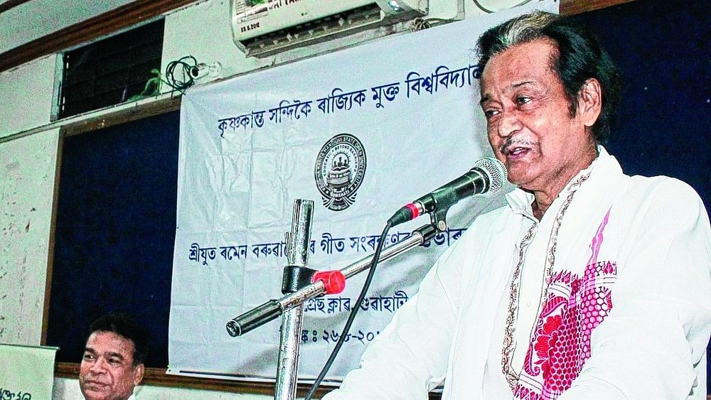 <div class="paragraphs"><p>A radio artiste of fame, Barua has composed music for several Assamese films, including <em>Dr Bezbarua, Baruar Sanger, Mukuta, Lalita, Kokadeuta</em> and <em>Nati Aru Hati.</em></p></div>