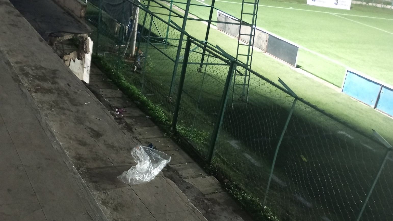 <div class="paragraphs"><p>Part of the Bangalore Football Stadium's Northern Stand which collapsed on Sunday. </p></div>