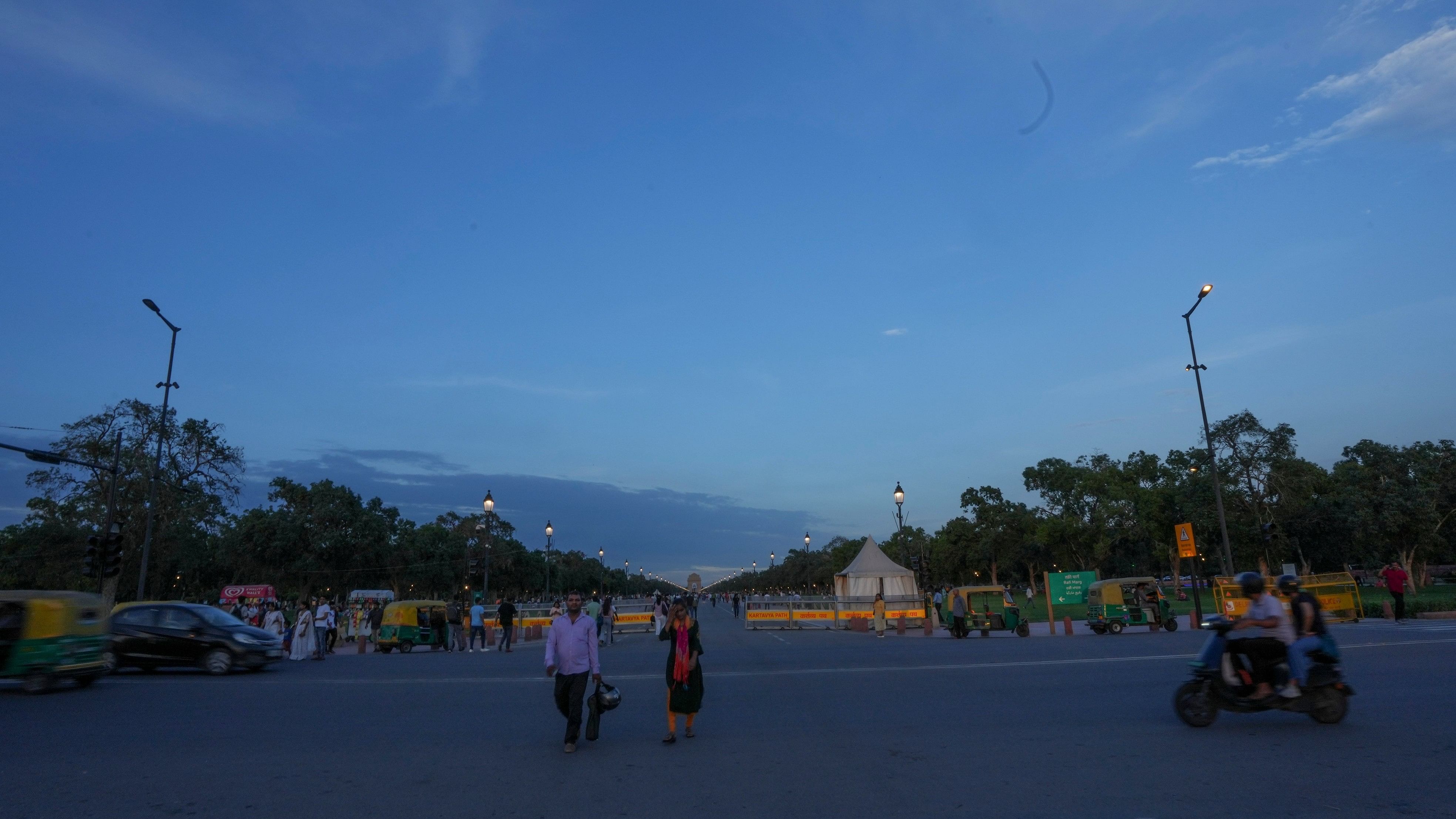 <div class="paragraphs"><p>Visitors at the Kartavya Path, in New Delhi, Sunday, July. 7, 2024. The AQI in the national capital was recorded at its lowest of the year at 56, with the air quality in the "satisfactory" category for the entire first week of July, according to monitoring agencies.</p></div>