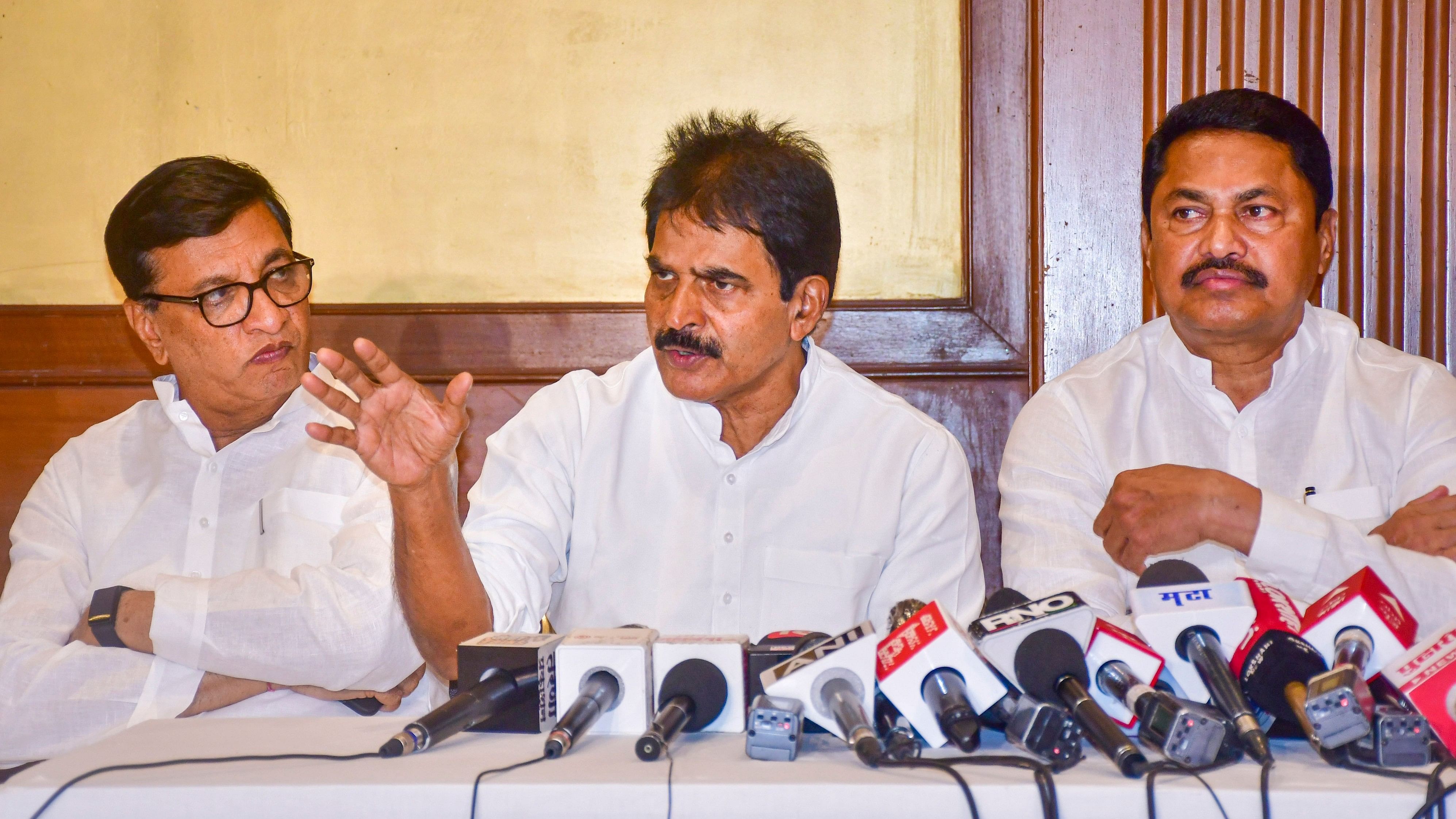 <div class="paragraphs"><p>All India Congress General Secretary KC Venugopal and Maharashtra Congress President Nana Pathole at a press conference after Maharashtra Pradesh Congress Committee meeting, in Mumbai.&nbsp;</p></div>