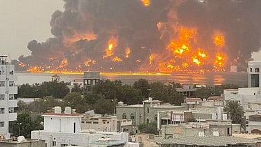 <div class="paragraphs"><p>Israeli airstrikes hit the&nbsp;Hodeidah port&nbsp;in&nbsp;Yemen.</p></div>