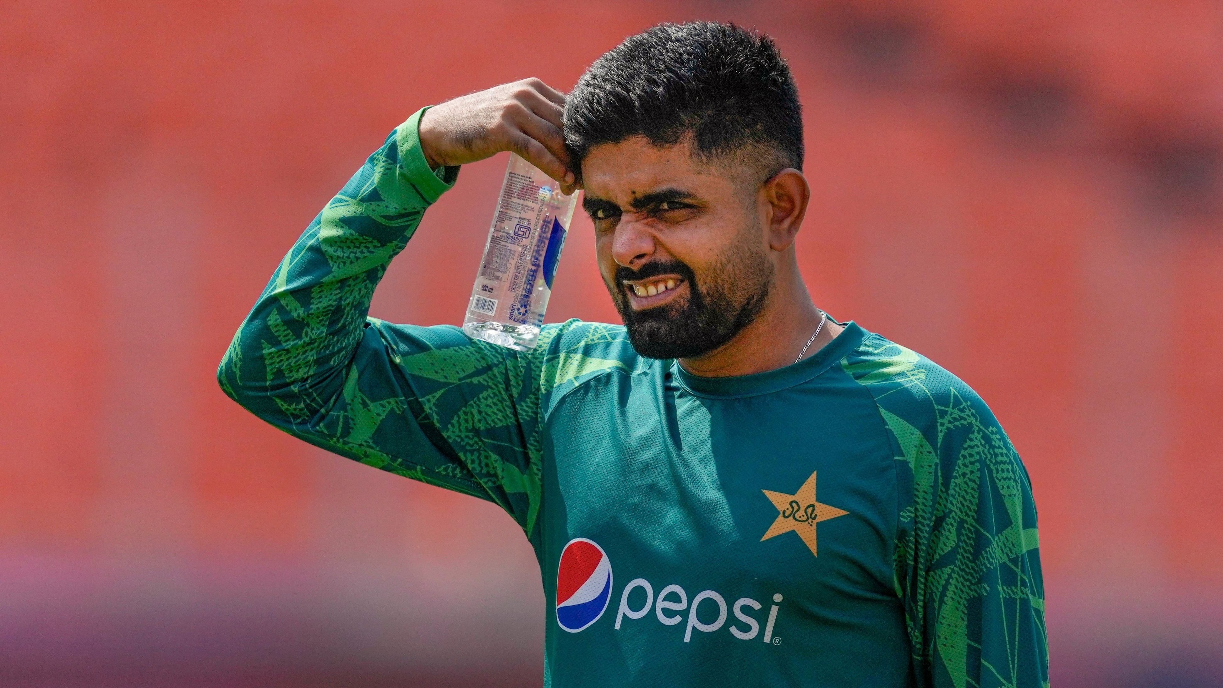 <div class="paragraphs"><p>Pakistan’s captain Babar Azam during a practice session</p></div>