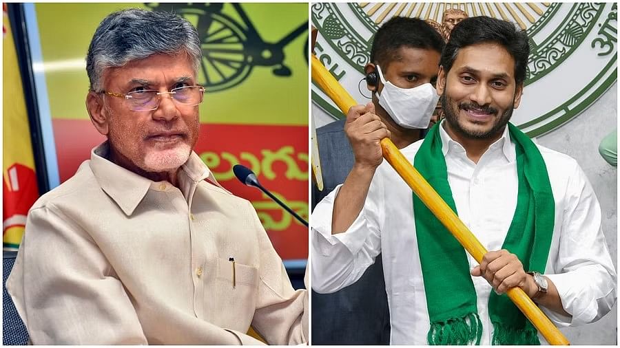 <div class="paragraphs"><p>TDP supremo Chandrababu Naidu (left) and YSRCP chief Jagan Mohan Reddy.</p><p></p></div>