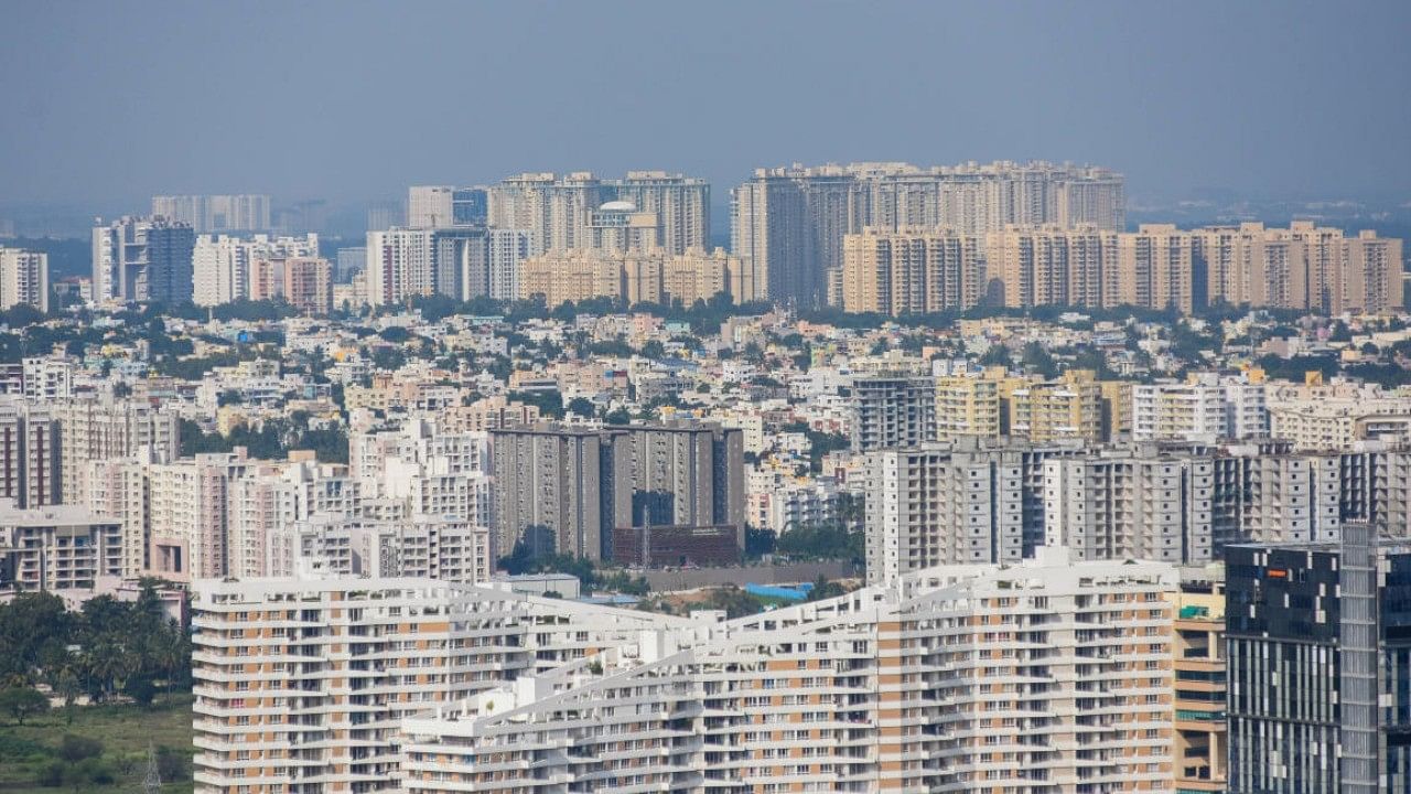 <div class="paragraphs"><p>An aerial view of Bengaluru city near Nagavara lake.</p></div>