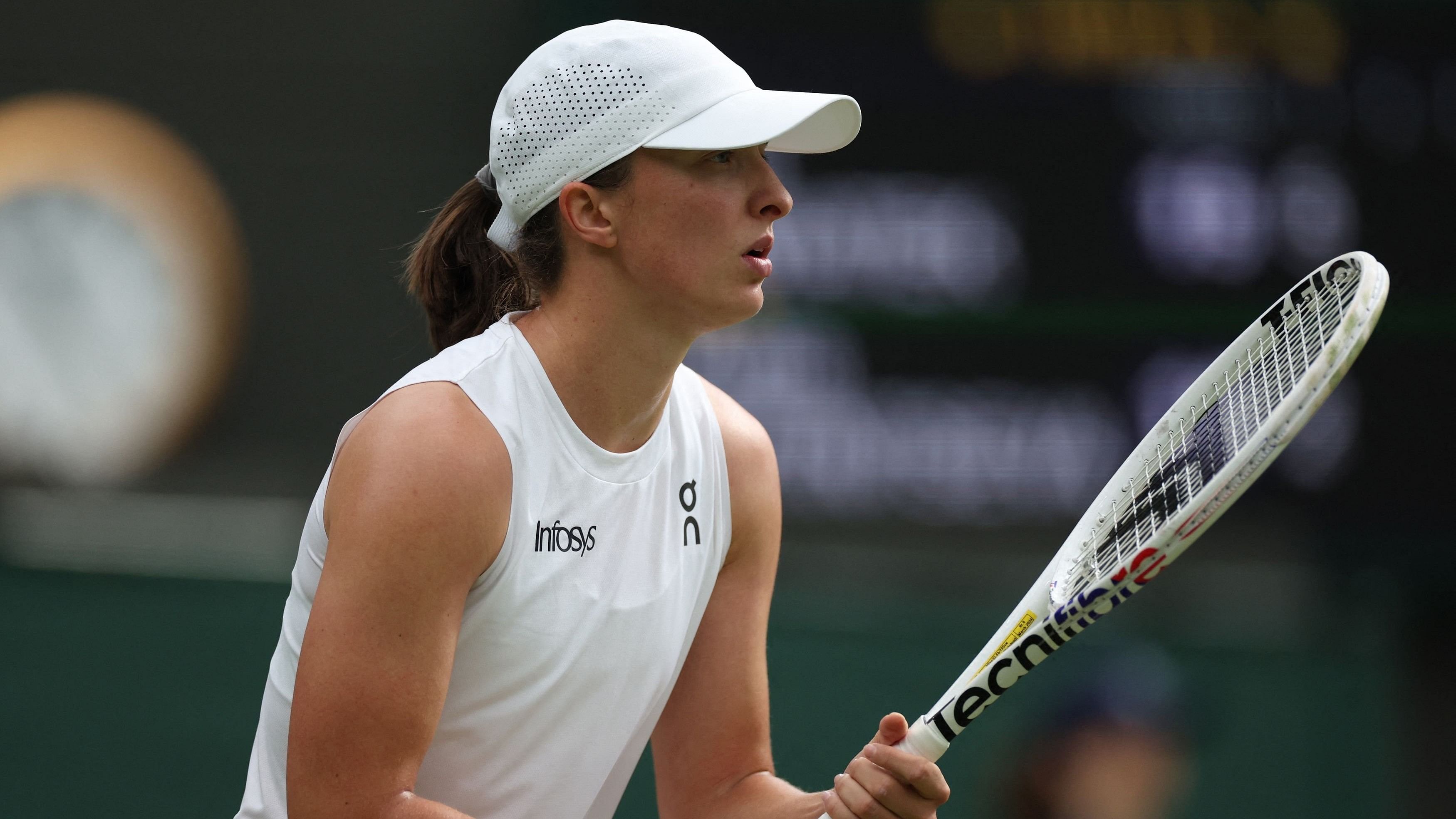 <div class="paragraphs"><p> Poland's Iga Swiatek during her third round match against Kazakhstan's Yulia Putintseva.</p></div>