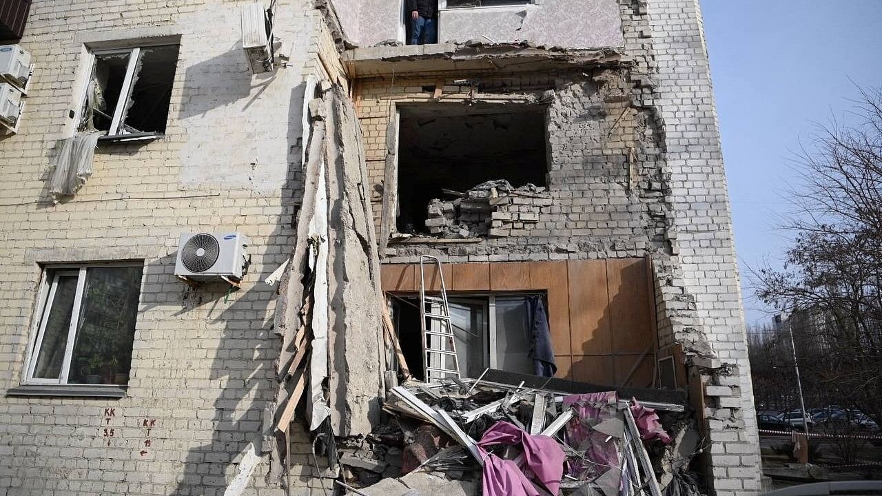 <div class="paragraphs"><p>File photo showing the view of a damaged apartment building after shelling, what local authorities called a Ukrainian military strike in March this year, in the course of the Russia-Ukraine conflict in Belgorod, Russia.</p></div>