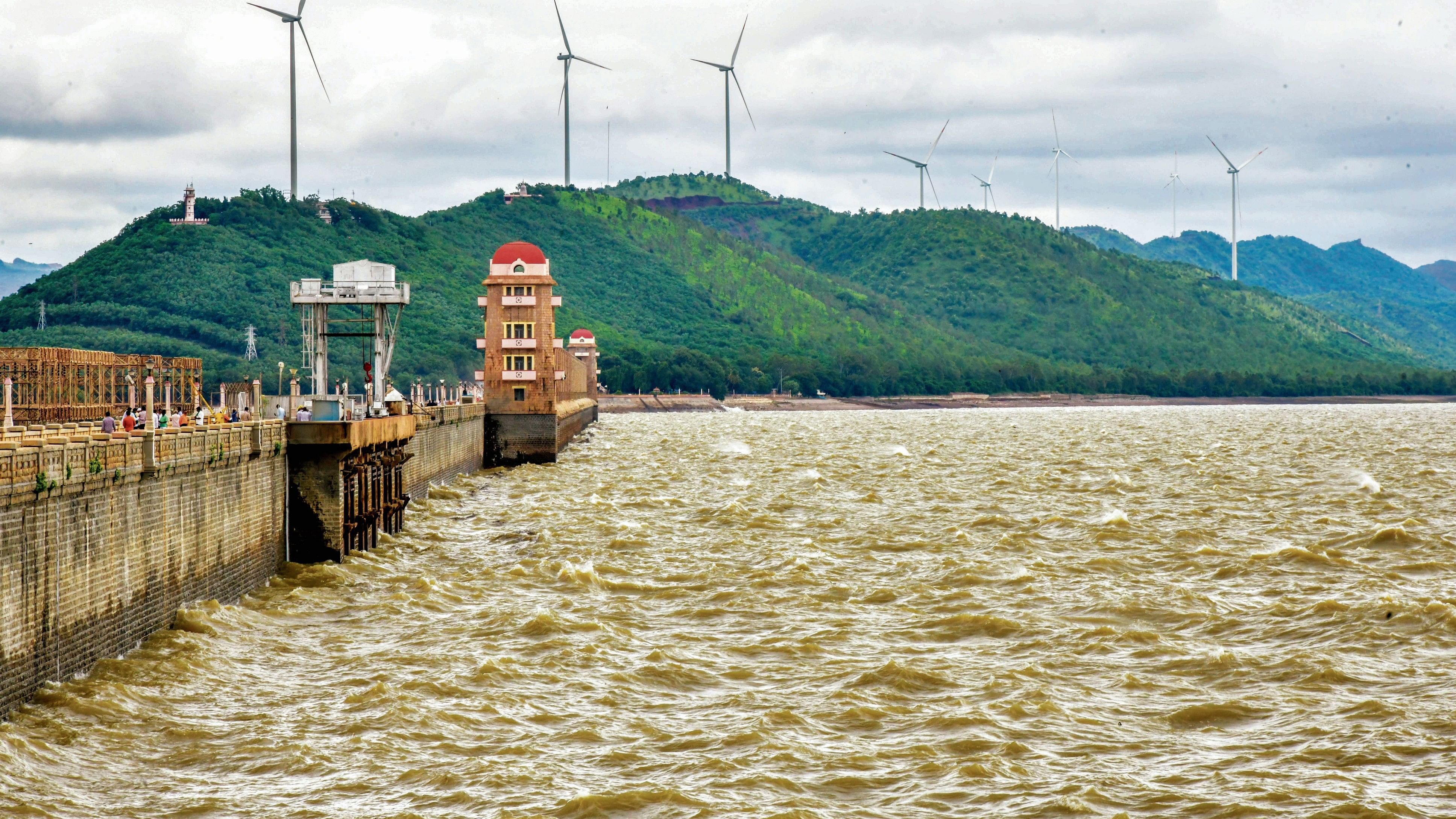 <div class="paragraphs"><p>A view of the Tungabhadra dam near Hosapete following heavy rains in the catchment areas on Friday. </p></div>