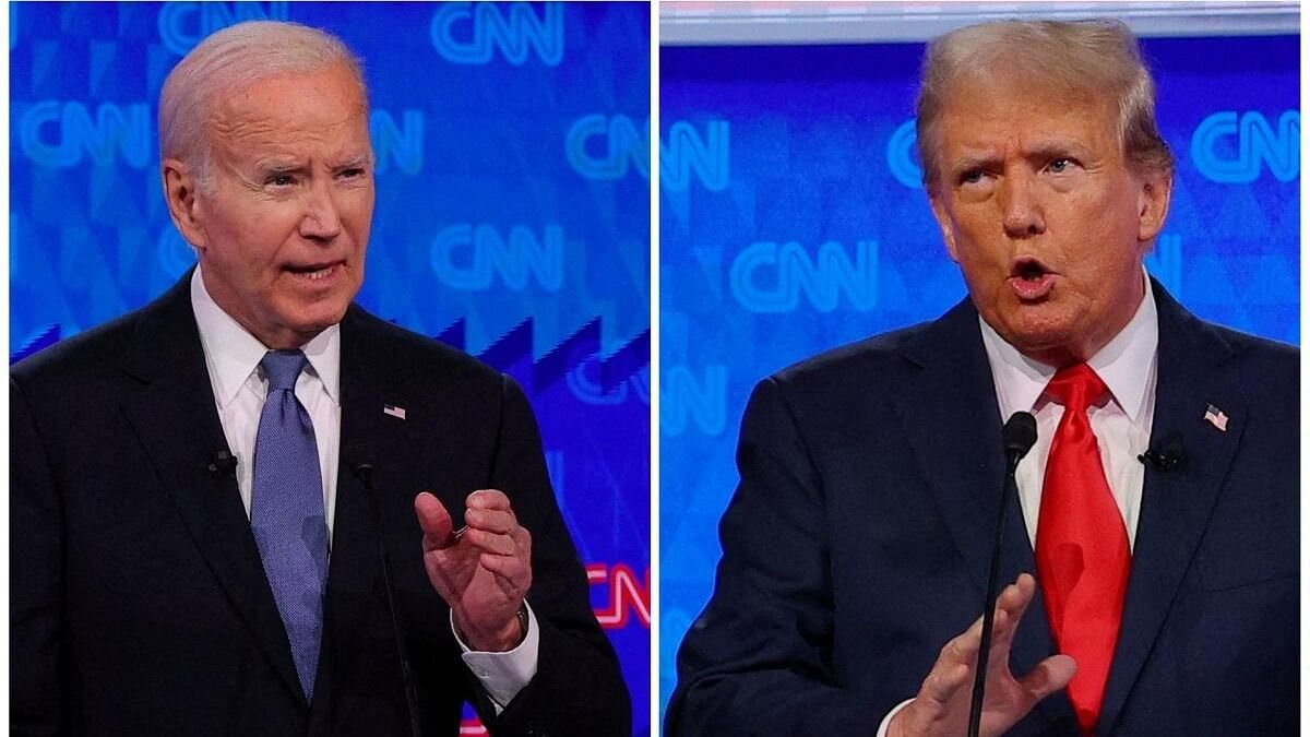 <div class="paragraphs"><p>Democratic Party presidential candidate US President Joe Biden and Republican presidential candidate former US President Donald Trump.</p></div>