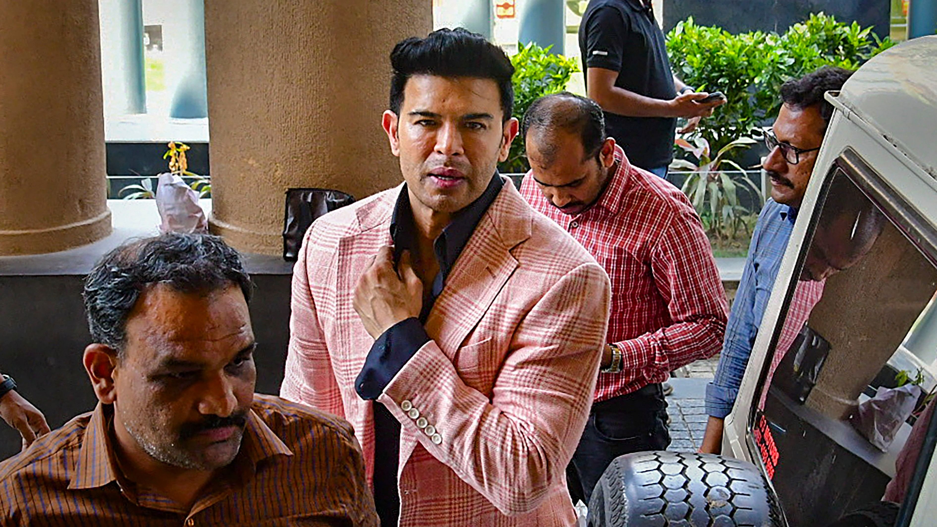 <div class="paragraphs"><p>Actor Sahil Khan at the CP office after he was arrested in connection with the Mahadev Betting App case, in Mumbai.&nbsp;</p></div>