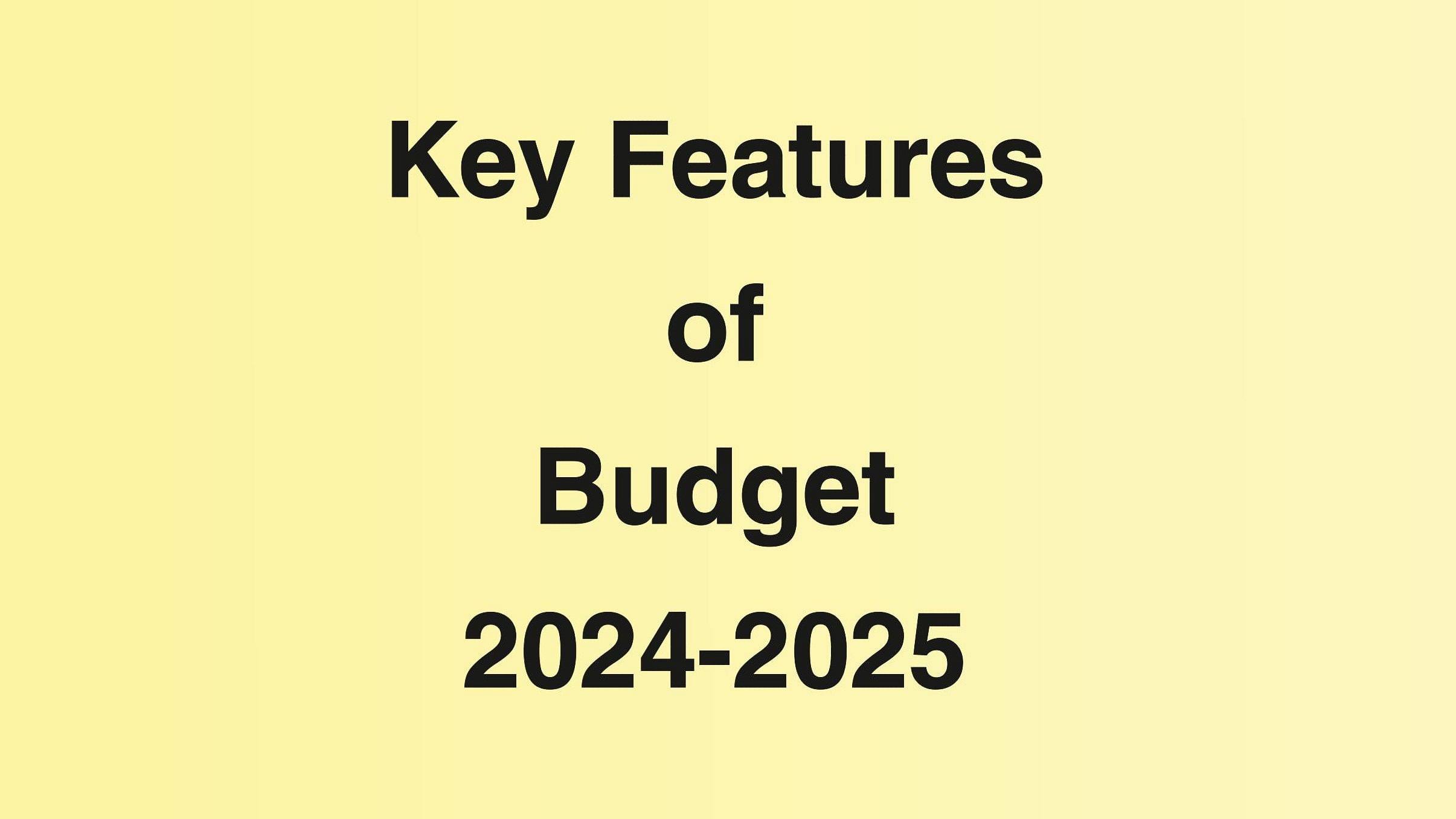 <div class="paragraphs"><p>Key features of Budget 2024 - 2025.</p></div>