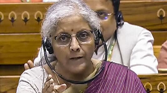 <div class="paragraphs"><p>Union Finance Minister Nirmala Sitharaman speaks in the Lok Sabha during the Monsoon session of Parliament, in New Delhi.&nbsp;</p></div>