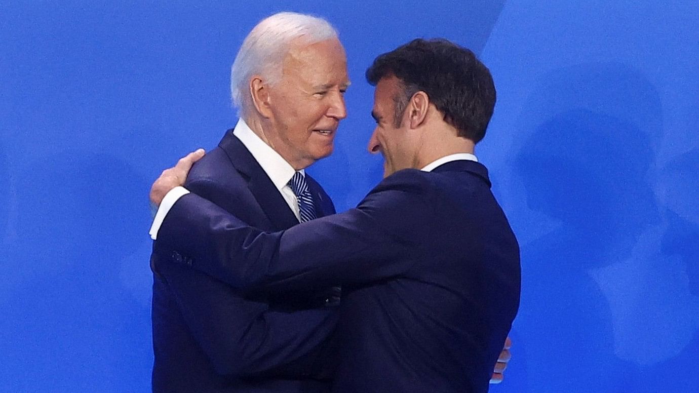 <div class="paragraphs"><p>French President Emmanuel Macron with US President Joe Biden</p></div>