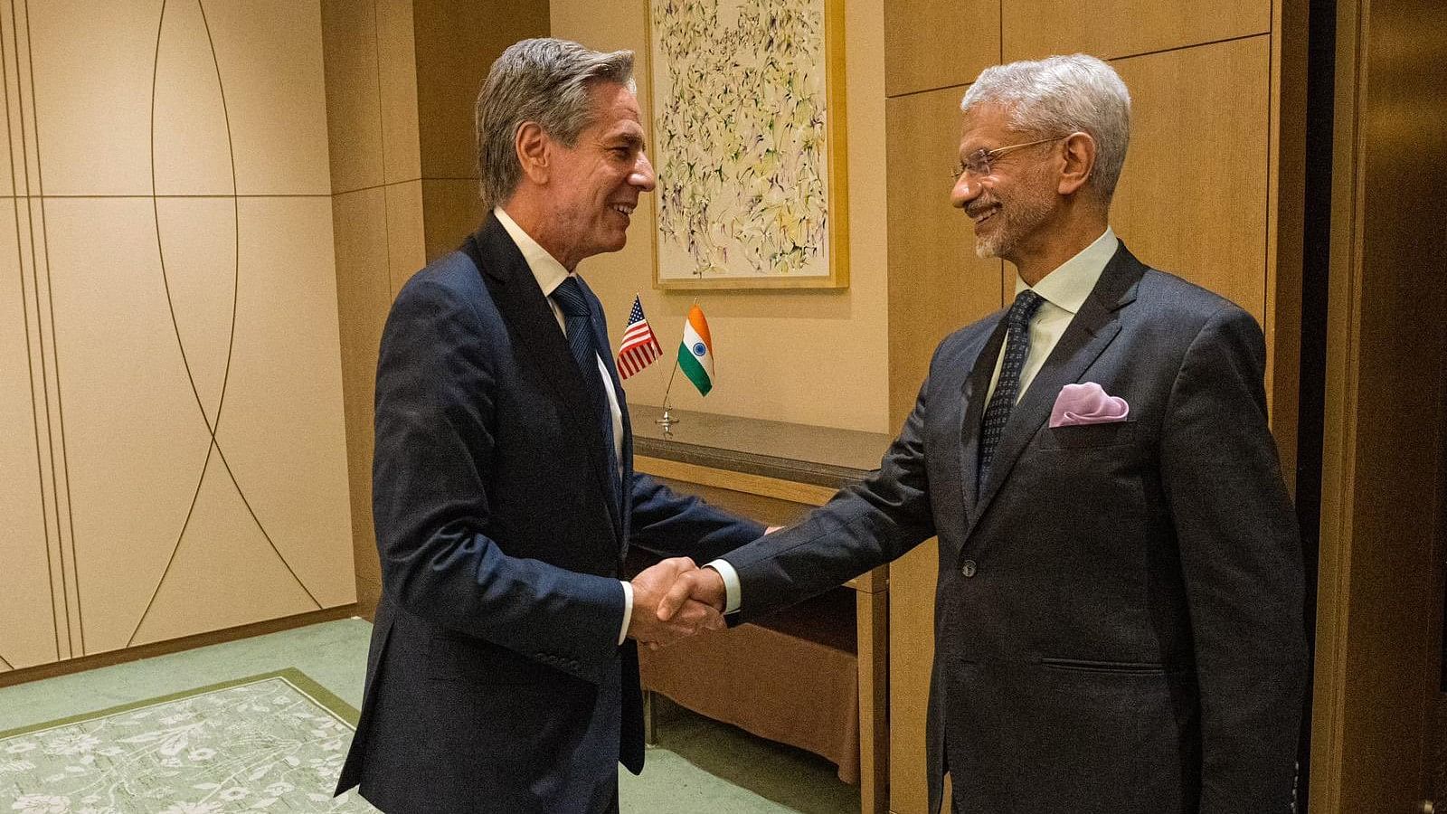 <div class="paragraphs"><p>External Affairs Minister S Jaishankar and US Secretary of State Antony Blinken.</p></div>