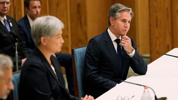 <div class="paragraphs"><p>US Secretary of State Antony Blinken sits with Australian Foreign Minister Penny Wong at the table as they meet with Japanese Prime Minister Fumio Kishida at the prime minister's office in Tokyo, Japan, July 29, 2024.</p></div>