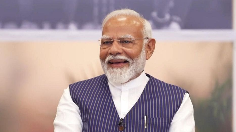 <div class="paragraphs"><p>Prime Minister Narendra Modi during an interaction with the 2024 T20 World Cup-winning Indian cricket team, in New Delhi, Thursday, July 4, 2024.</p></div>