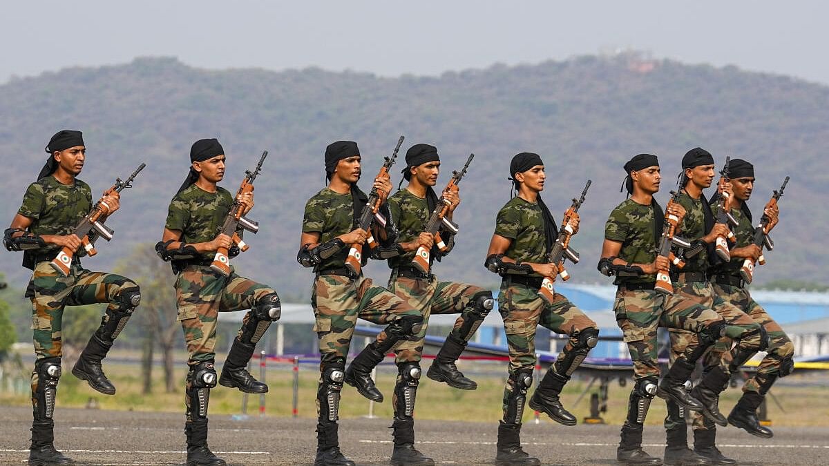 <div class="paragraphs"><p>Agniveer Vayu trainees during their 'Combined Passing Out Parade' at Tambaram Air Force Station, in Chennai last month.&nbsp;</p></div>