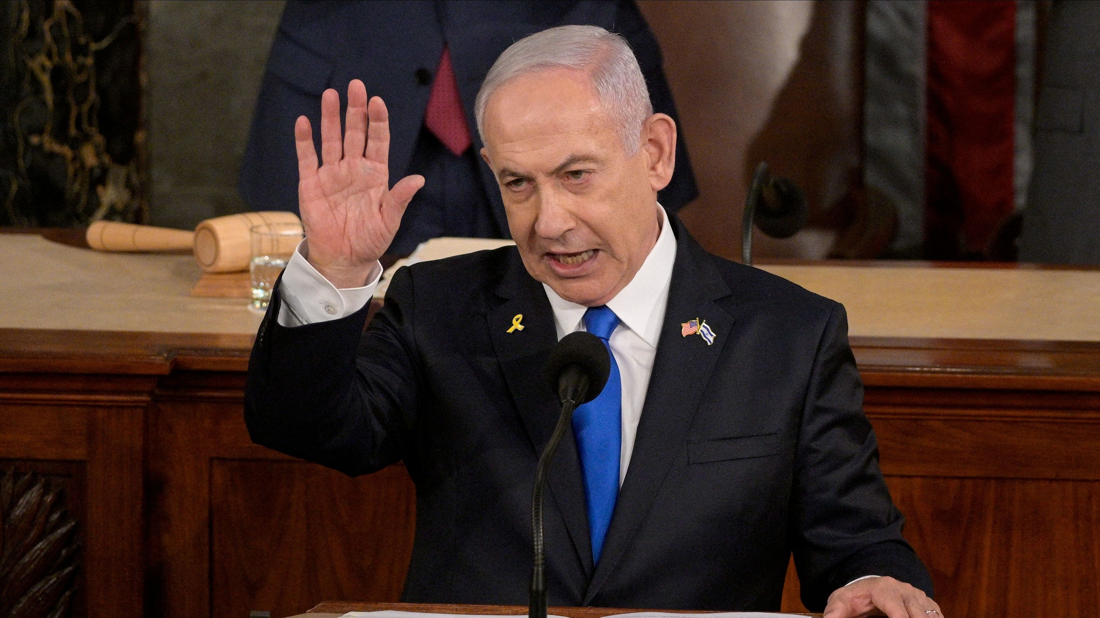 <div class="paragraphs"><p>Israeli Prime Minister Benjamin Netanyahu addresses a joint meeting of Congress in Washington</p></div>