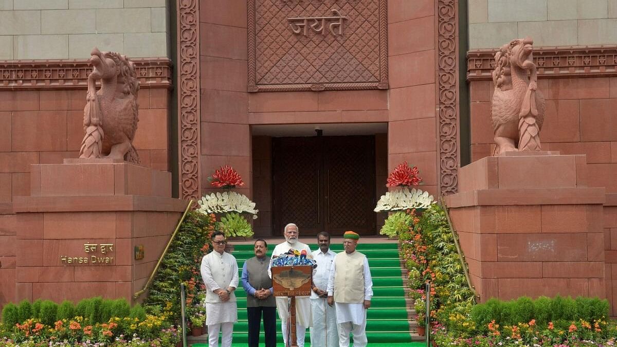 <div class="paragraphs"><p>File photo of Narendra Modi ahead of the opening of the first session of parliament post-election in New Delhi.&nbsp;</p></div>