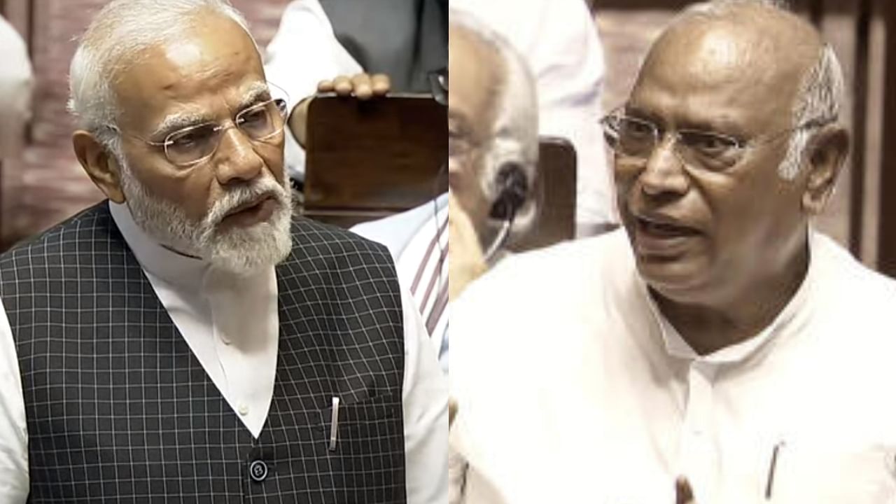 <div class="paragraphs"><p>(L-R) PM Narendra Modi and LoP in Rajya Sabha Mallikarjun Kharge</p></div>