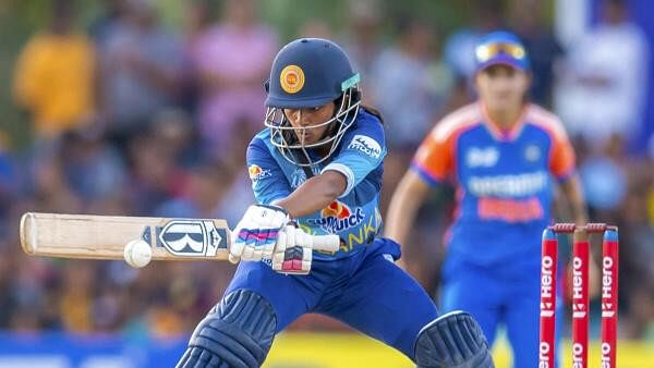 <div class="paragraphs"><p>ri Lanka’s Harshitha Samarawickrama plays a shot during the Women’s Asia Cup final T20 International cricket match between India and Sri Lanka, in Dambulla, Sunday, July 28, 2024.&nbsp;</p></div>