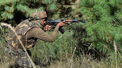 <div class="paragraphs"><p>Representative image of an Army soldier taking position during an encounter with militants in Keran sector of J &amp; K.&nbsp;</p></div>