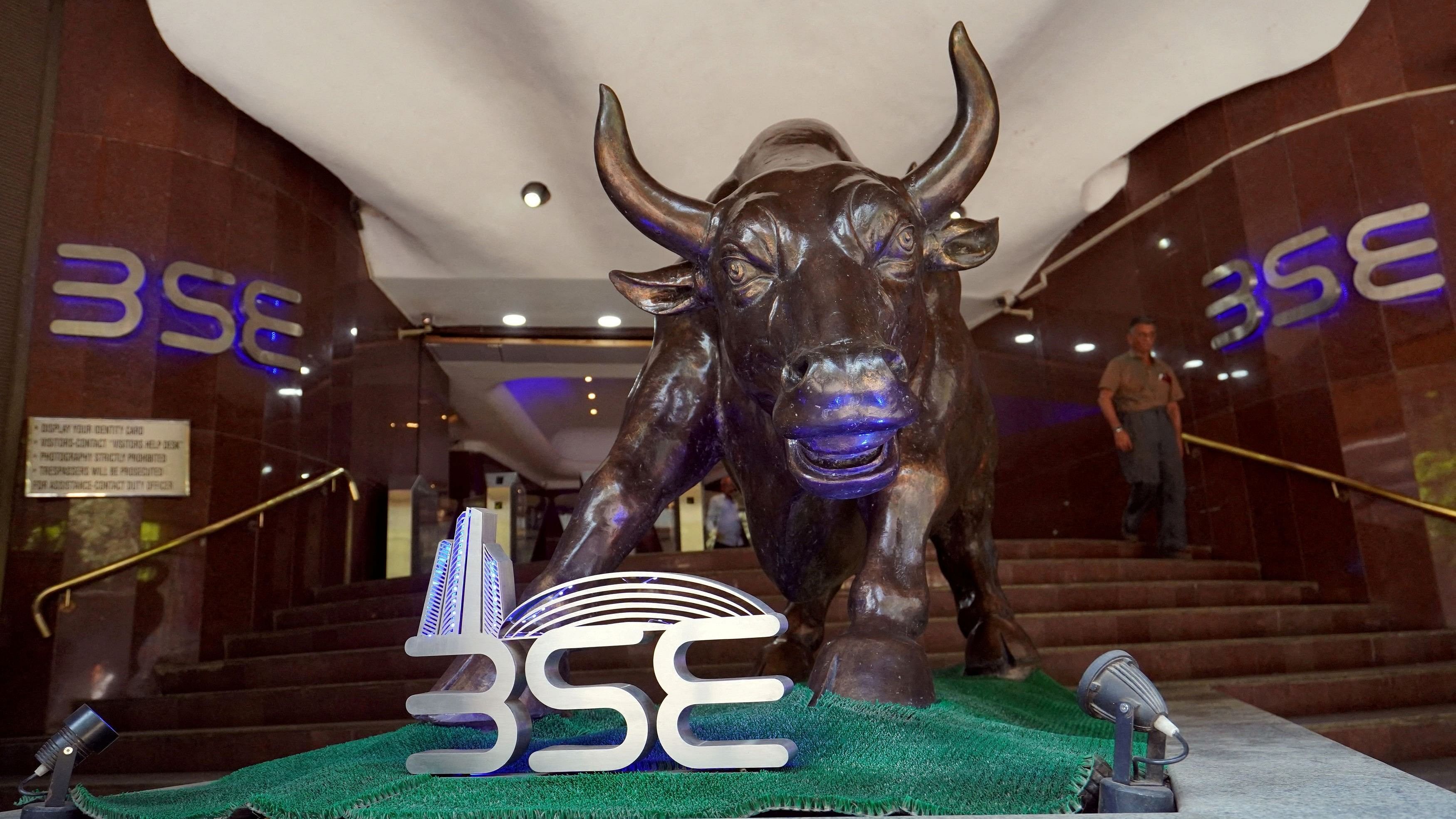 <div class="paragraphs"><p>A man walks out of the Bombay Stock Exchange  building in Mumbai.</p></div>