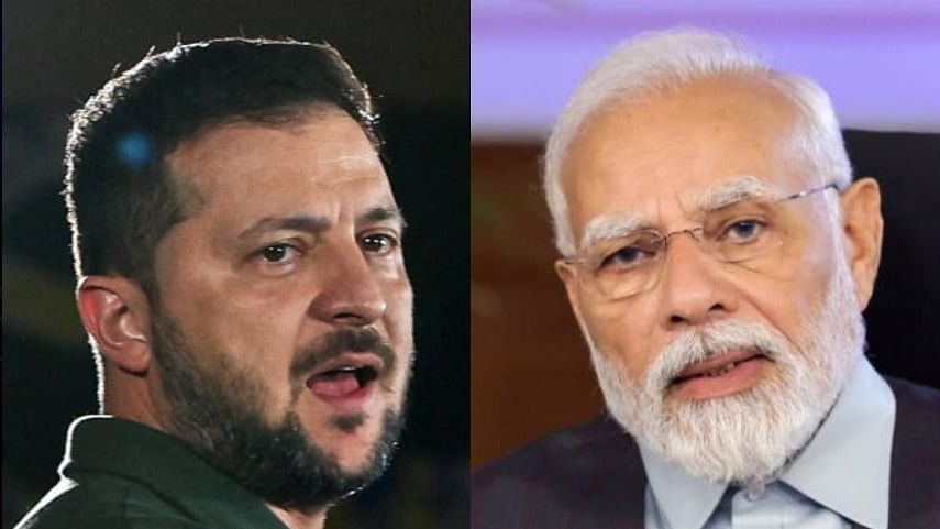 <div class="paragraphs"><p>Left to right -  Volodymyr Zelenskyy, current President of Ukraine, and Narendra Modi, current Prime Minister of India.</p></div>