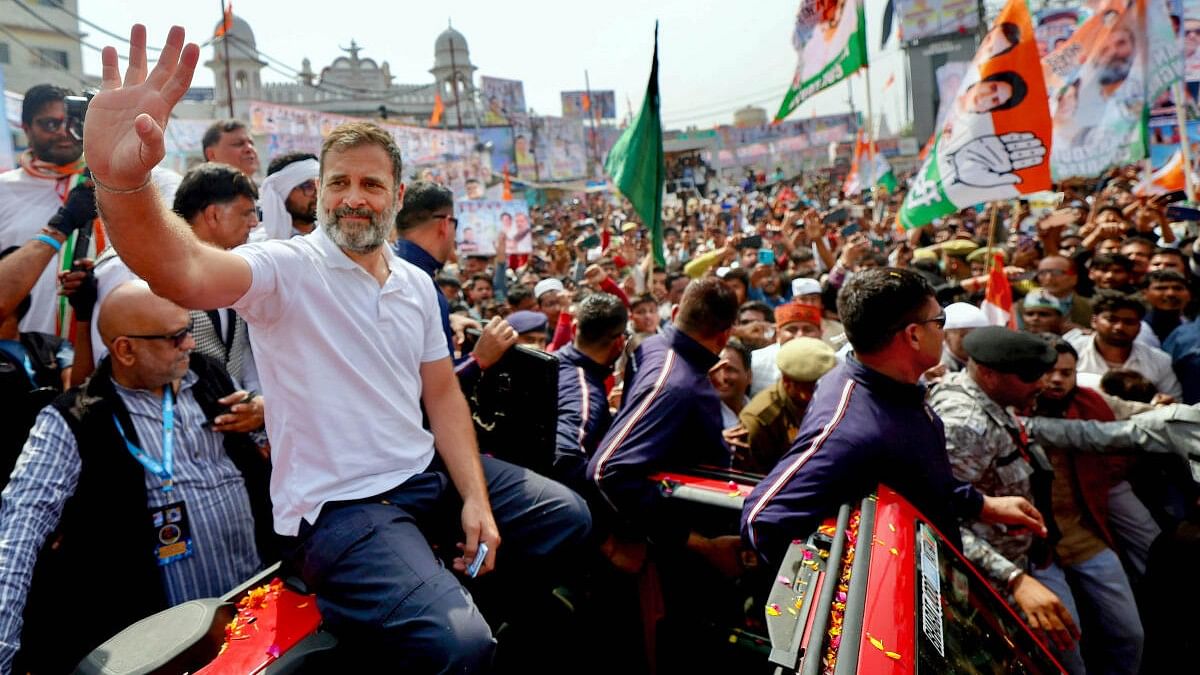 <div class="paragraphs"><p>Congress leader Rahul Gandhi during the ‘Bharat Jodo Nyay Yatra’.</p></div>