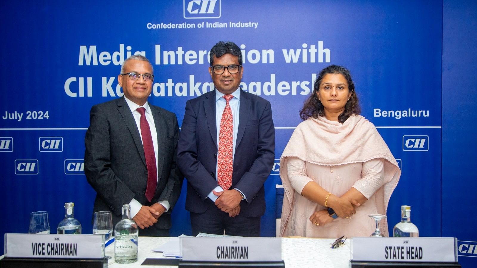 <div class="paragraphs"><p>(From Lto R): Rabindra Srikantan, Vice Chairman of CII Karnataka &amp; Managing Director of ASM Technologies Ltd,  N Venu, Chairman of CII Karnataka &amp; MD &amp; CEO - India &amp; South Asia, Hitachi Energy, and Radhika Dhall, CII Karnataka State Head. </p></div>