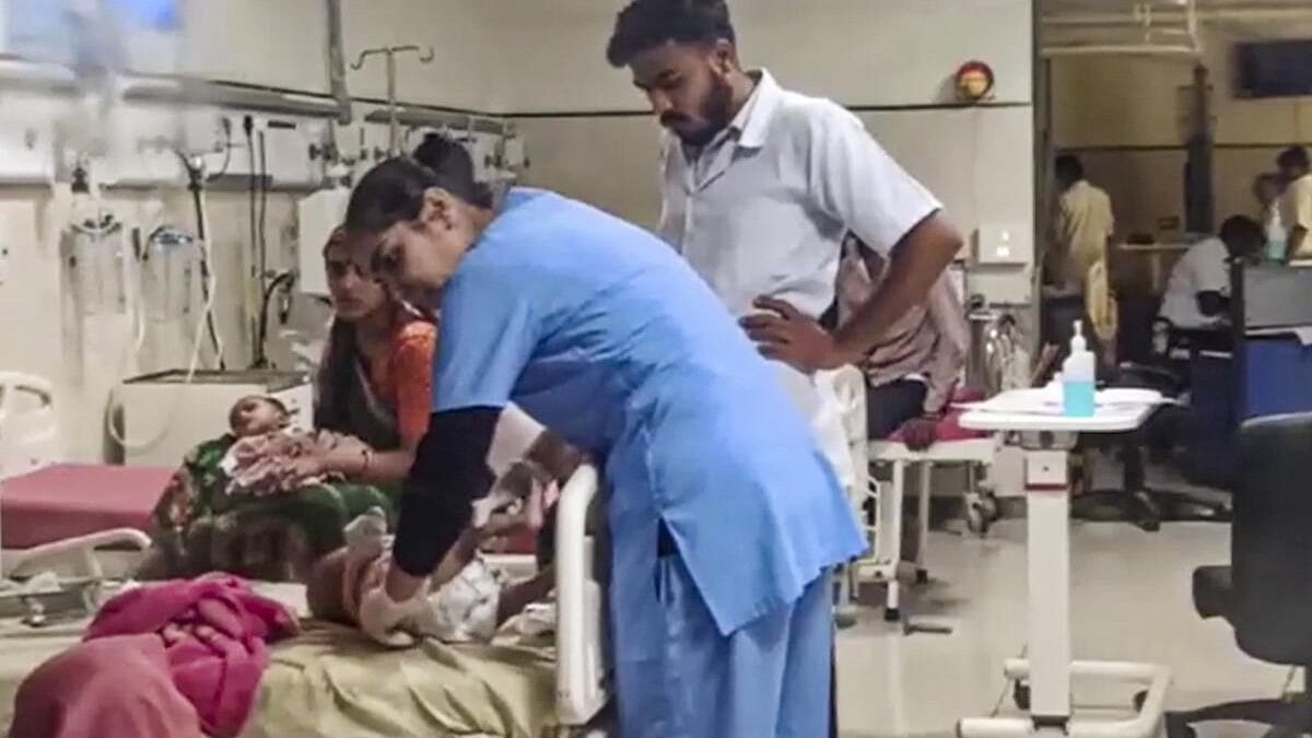 <div class="paragraphs"><p>Patients affected by the Chandipura virus being treated at a hospital, in Sabarkantha district of Gujarat.&nbsp;</p></div>