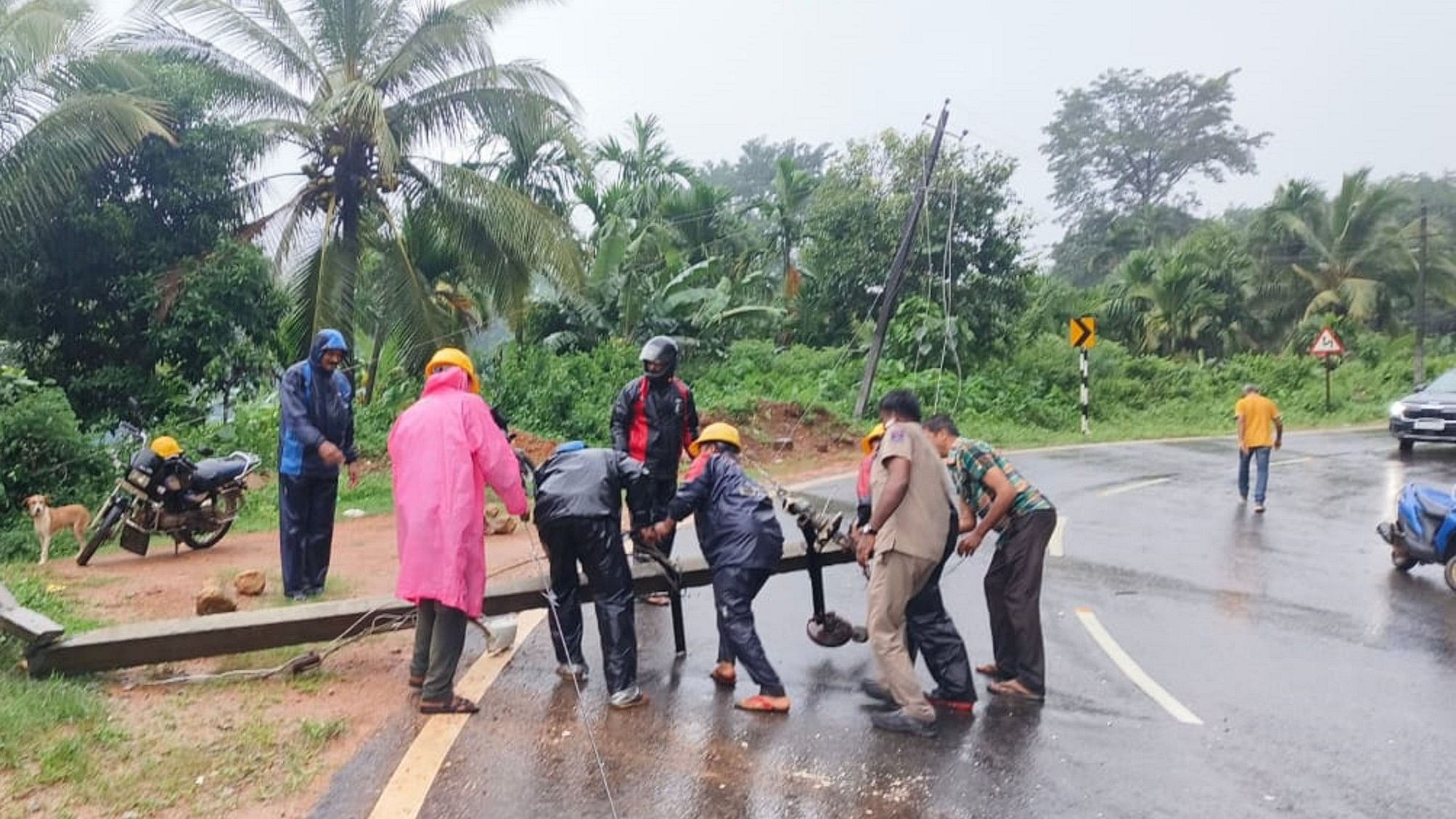 <div class="paragraphs"><p>CESC linemen try to restore a fallen electric pole.</p></div>