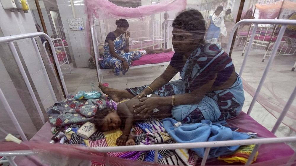 <div class="paragraphs"><p>Dengue-affected children receive treatments in a special ward where beds are covered with mosquito-nets. </p></div>