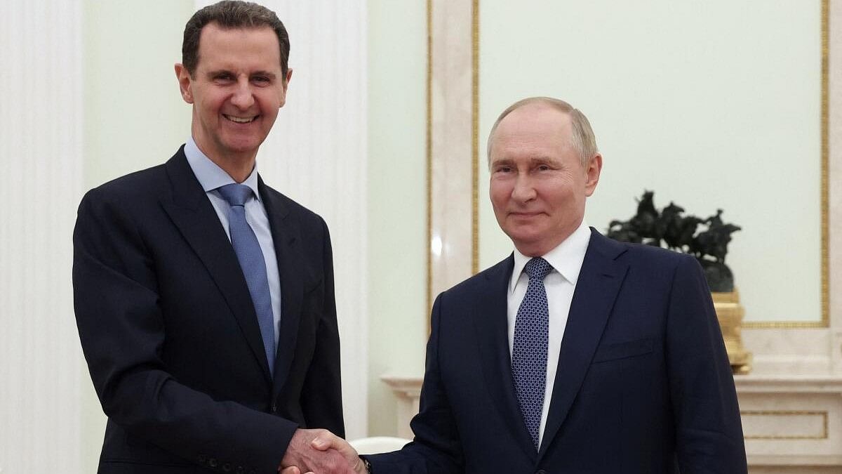 <div class="paragraphs"><p>Russian President Vladimir Putin attends a meeting with Syrian President Bashar al-Assad at the Kremlin in Moscow, Russia, July 24, 2024.</p></div>