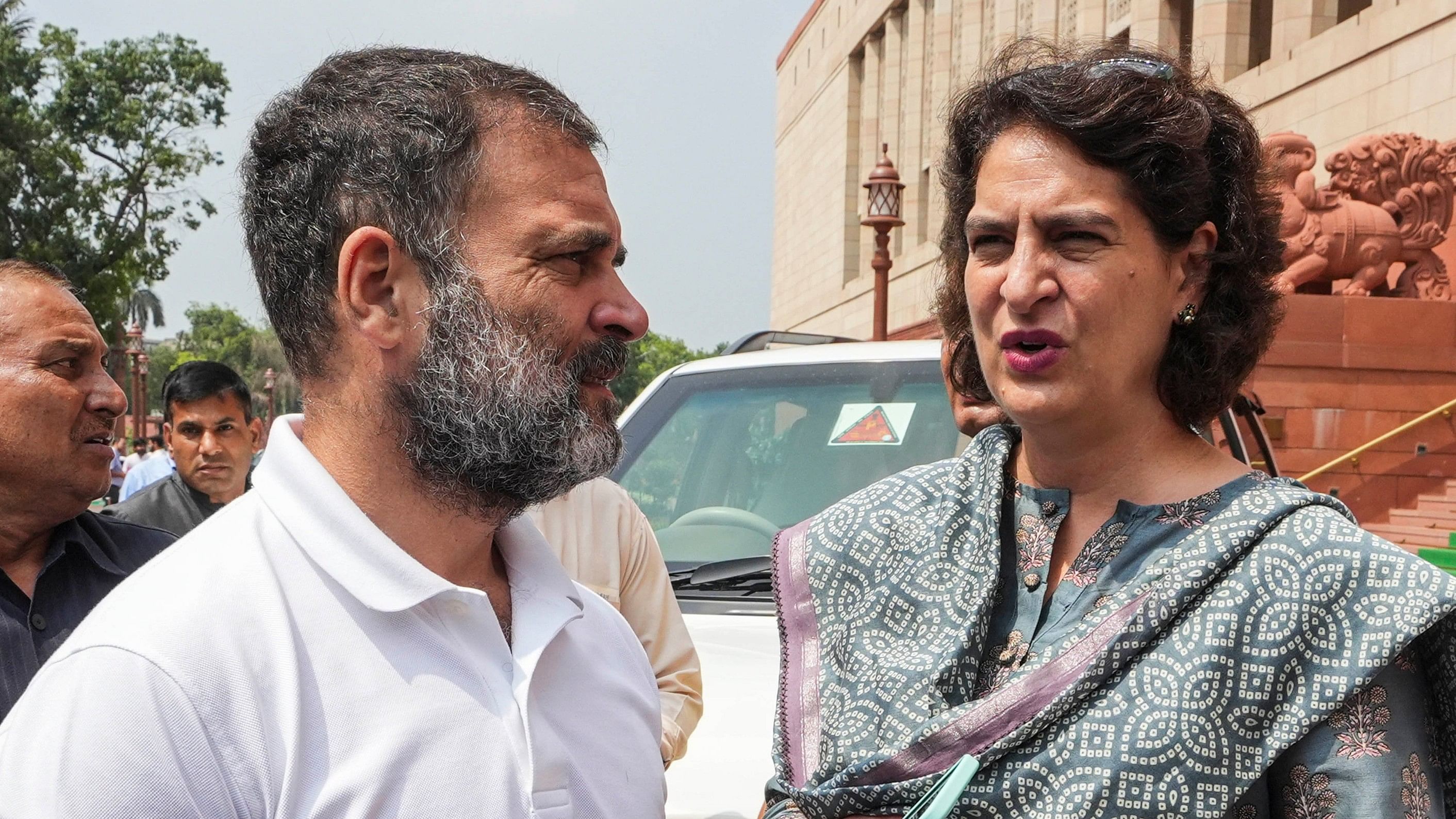 <div class="paragraphs"><p>Leader of Opposition in Lok Sabha and Congress MP Rahul Gandhi and party leader Priyanka Gandhi Vadra </p></div>