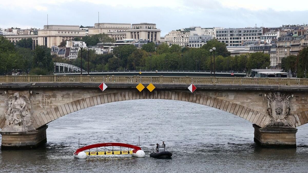 <div class="paragraphs"><p>General view of the river Seine as the swimming training in the lead up to the Summer Olympics in 2024 is cancelled.</p></div>