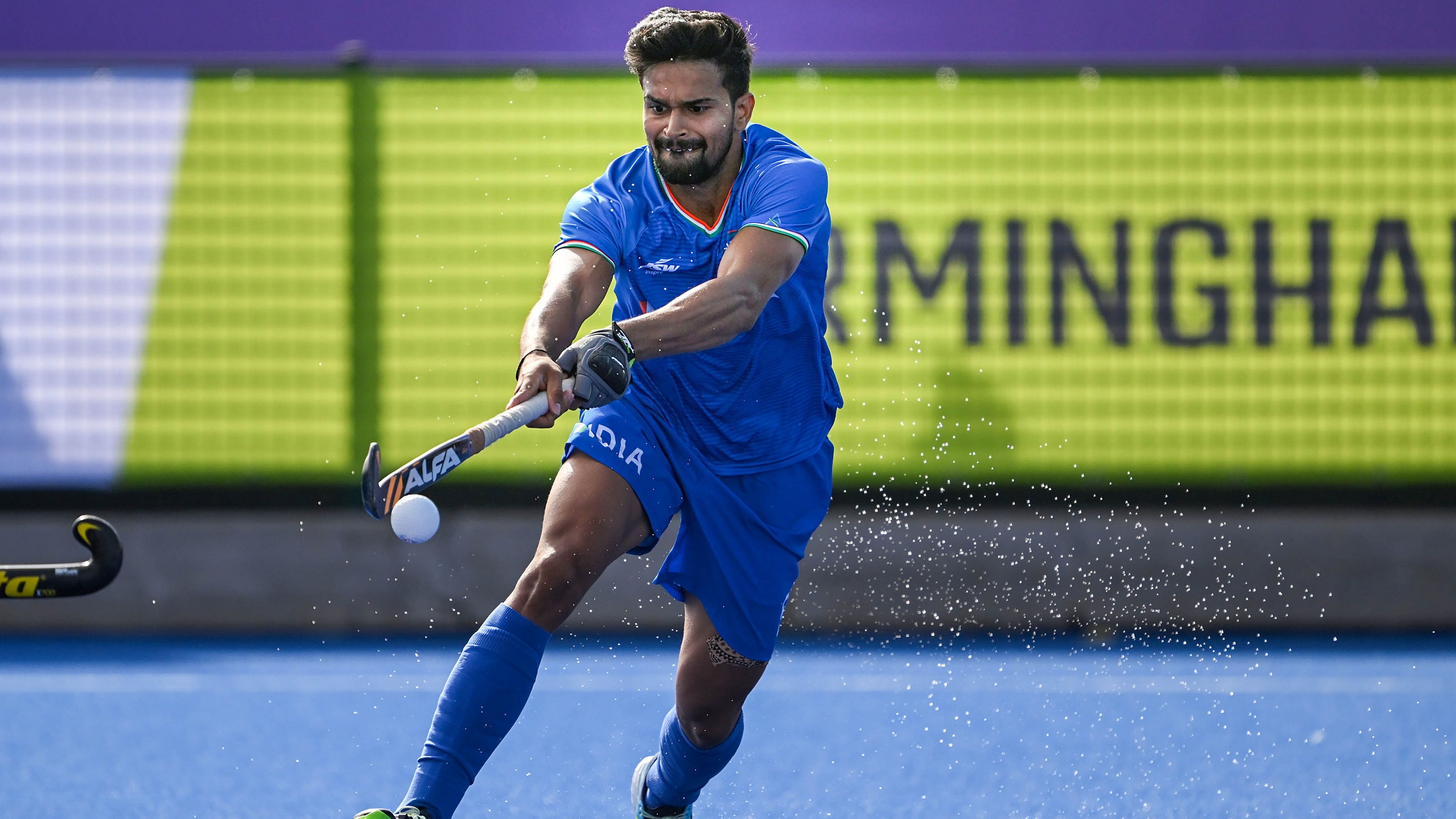 <div class="paragraphs"><p>Indian men's hockey team forward Abhishek in action</p></div>