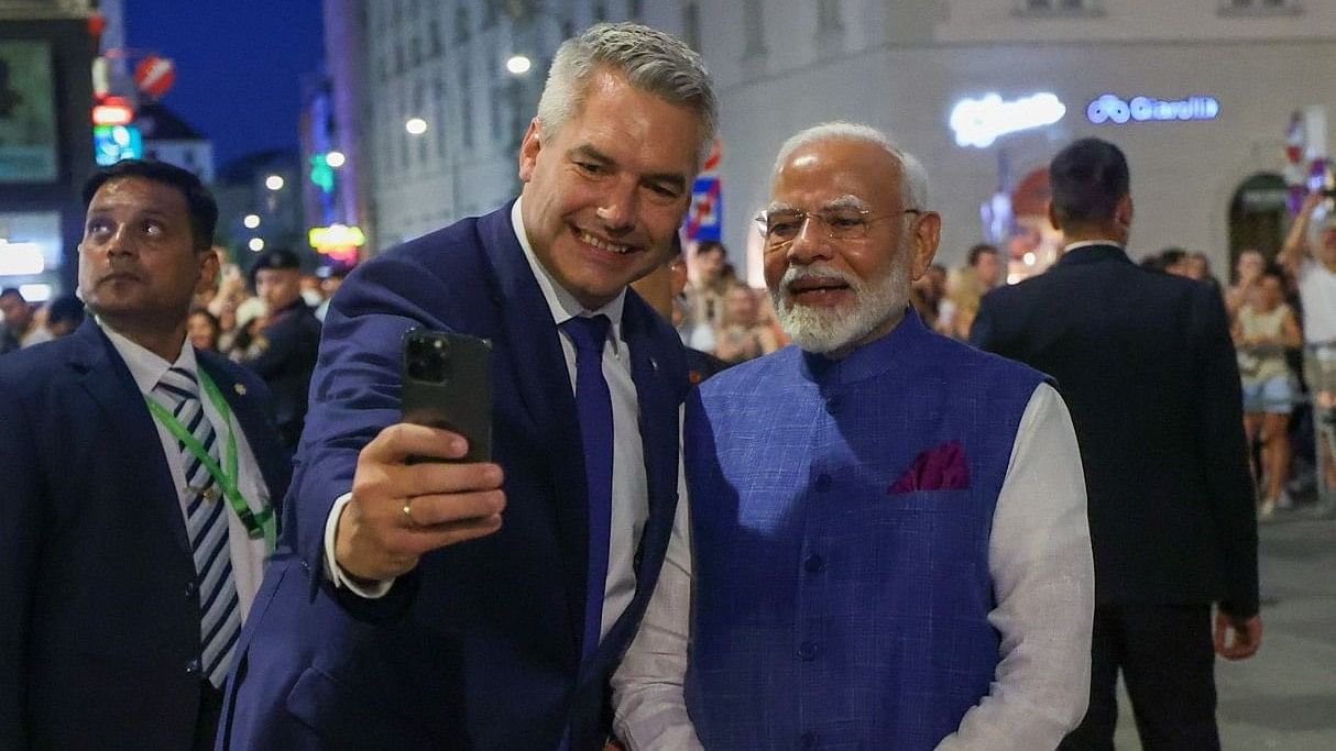 <div class="paragraphs"><p>PM Narendra Modi with Austrian Chancellor&nbsp;Karl Nehammer</p></div>