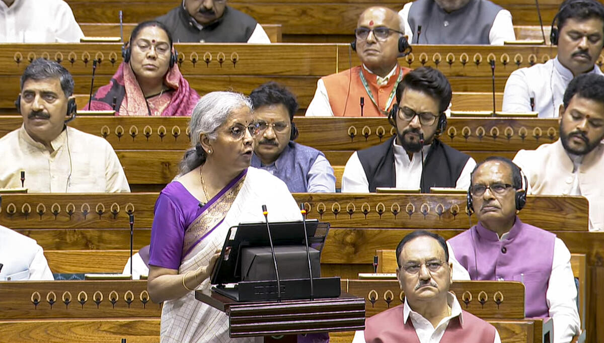 <div class="paragraphs"><p>Union Finance Minister Nirmala Sitharaman presents the Union Budget 2024-25 in Lok Sabha, in New Delhi.</p></div>