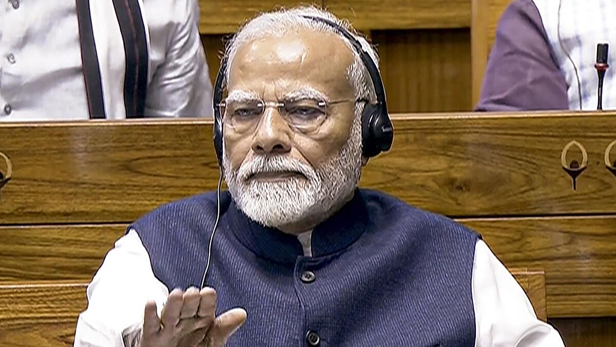 <div class="paragraphs"><p>Prime Minister Narendra Modi reacts during the presentation of Budget by Union Finance Minister Nirmala Sitharaman in Lok Sabha.&nbsp;</p></div>