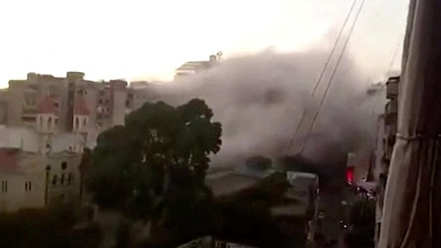 <div class="paragraphs"><p>Smoke rises following an Israeli strike on Beirut's southern suburbs, Lebanon July 30, 2024 in this screen grab from a video obtained by Reuters. </p></div>