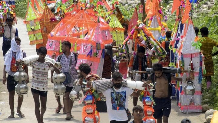 <div class="paragraphs"><p>Kanwariyas' carry sacred water from Ganga river for Lord Shiva's worship during the holy month of 'Shravan'.&nbsp;</p></div>