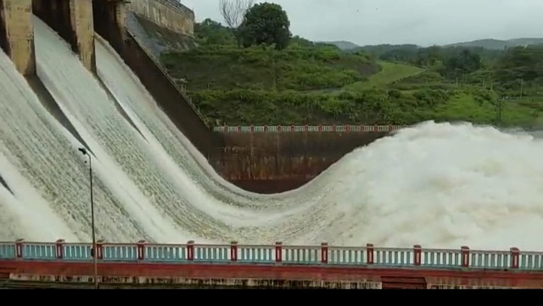 <div class="paragraphs"><p>Water being released from Harangi Dam.&nbsp;</p></div>