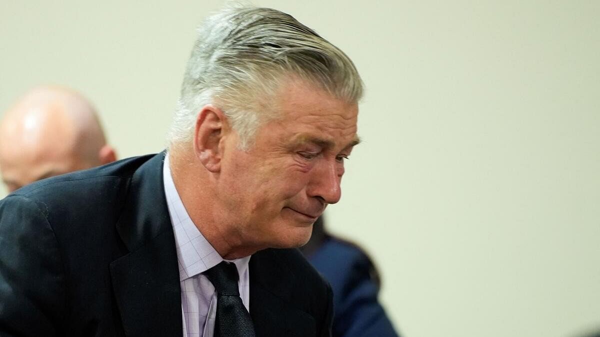 <div class="paragraphs"><p>US actor Alec Baldwin reacts at the conclusion of his trial on involuntary manslaughter at Santa Fe County District Court in Santa Fe, New Mexico, on July 12, 2024.</p></div>