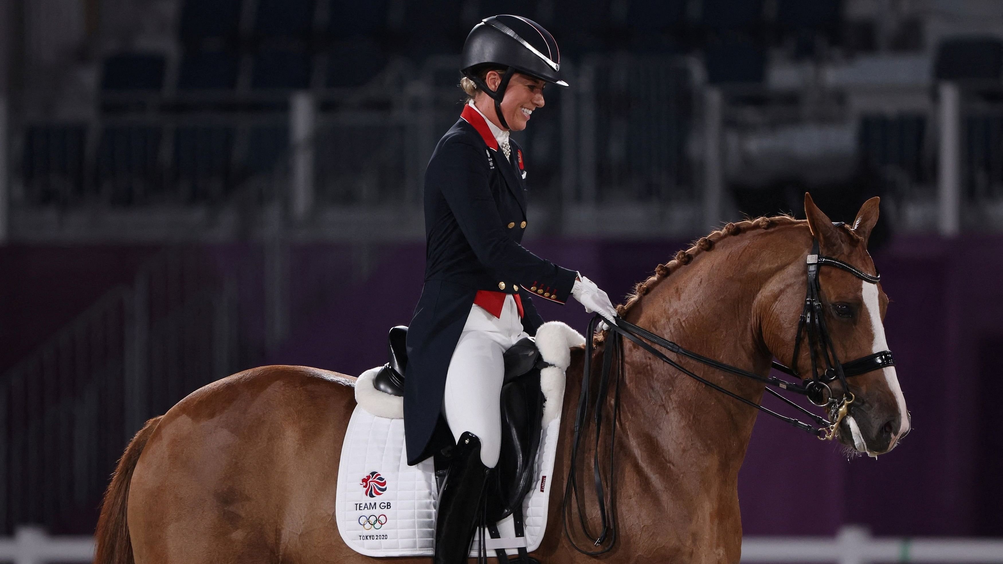 <div class="paragraphs"><p>Charlotte Dujardin of Britain on her horse.</p></div>