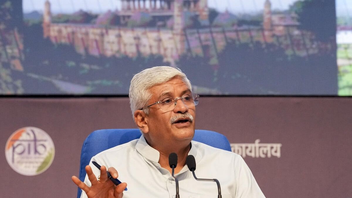 <div class="paragraphs"><p>Union Culture and Tourism Minister Gajendra Singh Shekhawat addresses the media regarding the 46th session of the UNESCO World Heritage Committee, in New Delhi, Friday, July 19, 2024.</p></div>