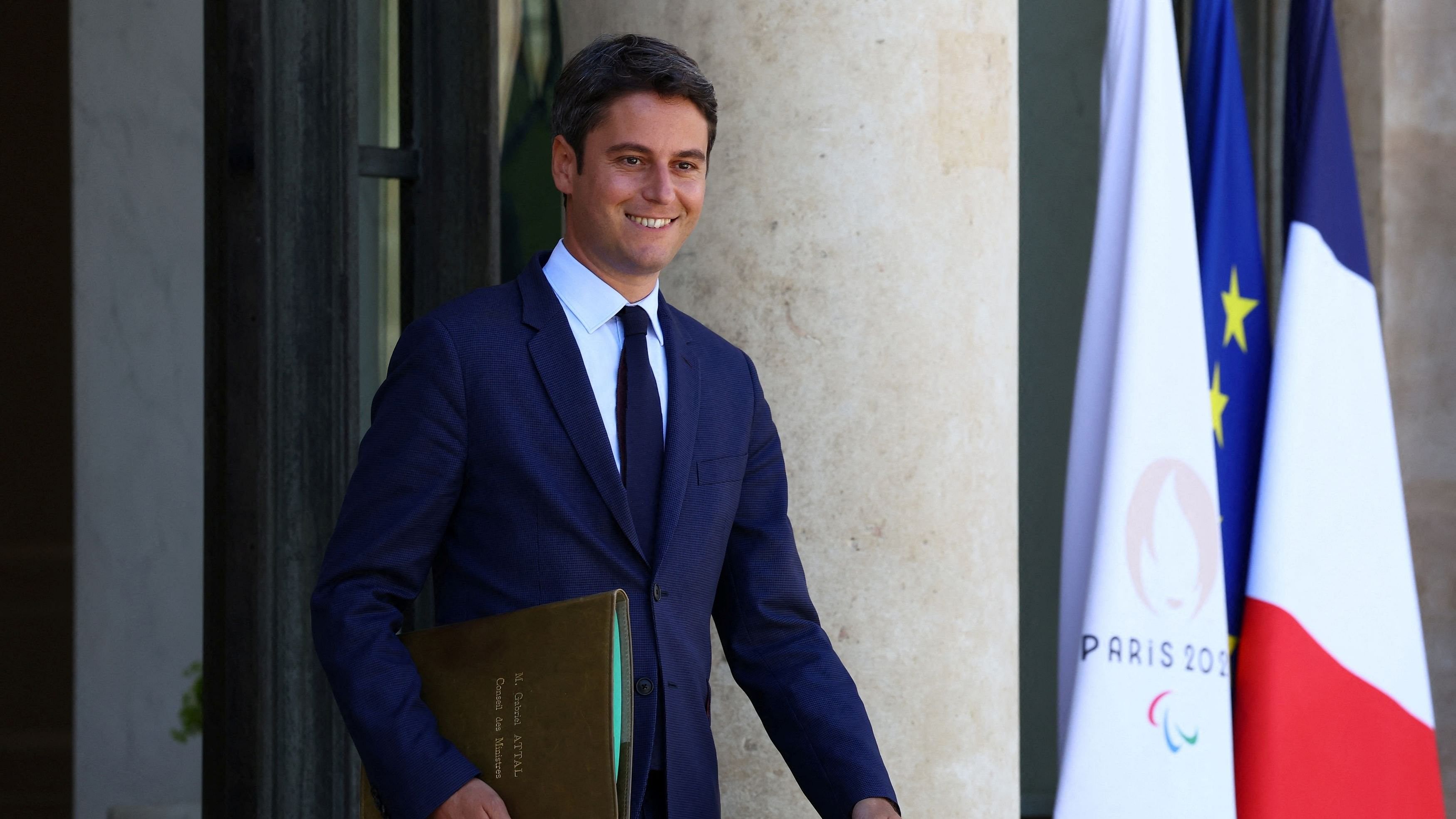 <div class="paragraphs"><p>French Prime Minister Gabriel Attal leaves following the weekly cabinet meeting at the Elysee Palace in Paris, France, July 16, 2024. </p></div>