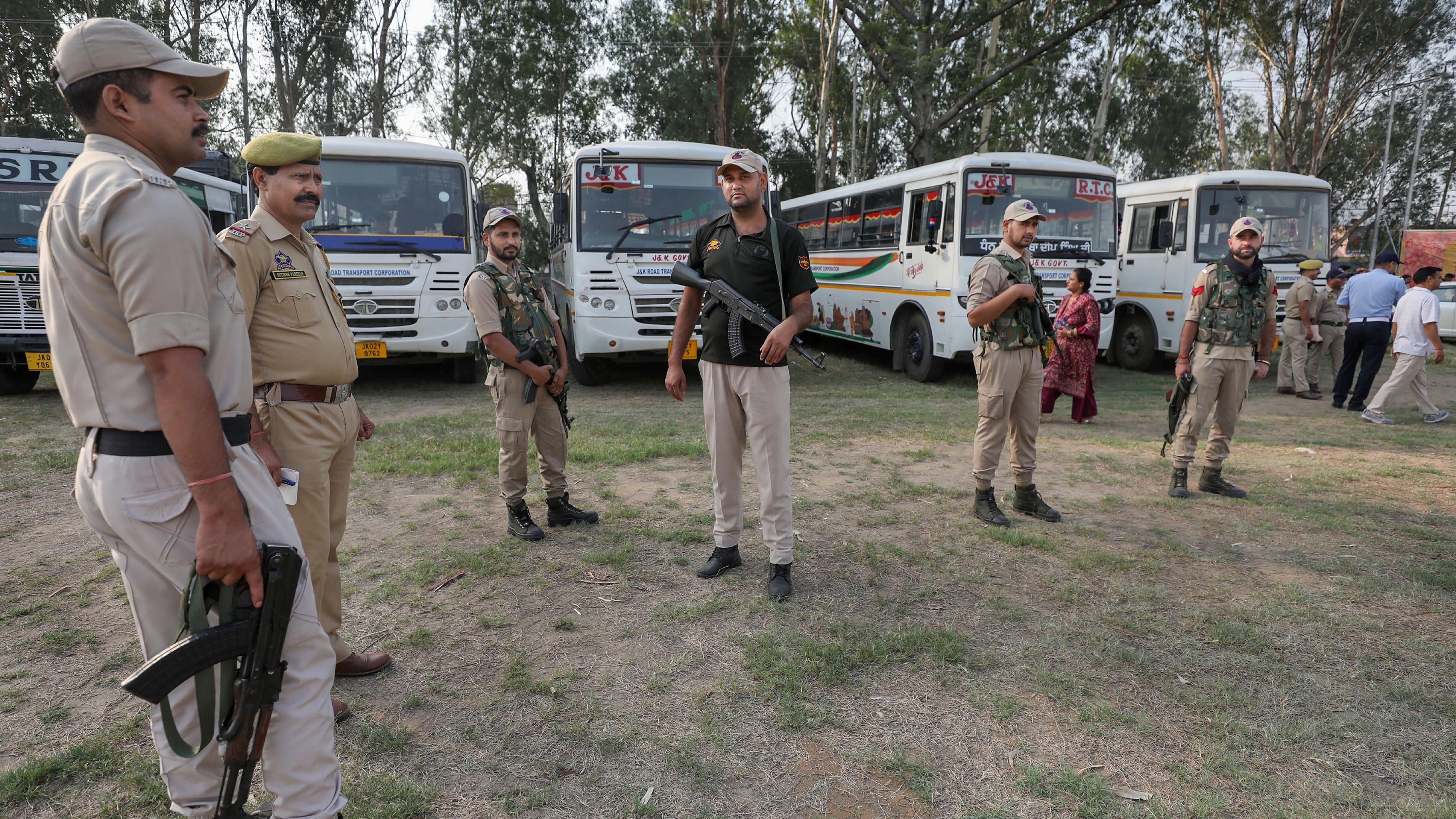 <div class="paragraphs"><p>Security personnel stand guard outside Raj bhawan (File Photo for representational purpose)</p></div>