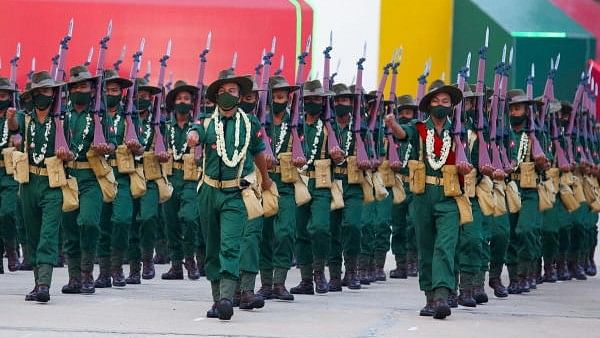 <div class="paragraphs"><p>Myanmar military personnel</p></div>