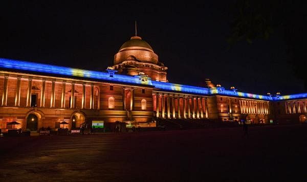 <div class="paragraphs"><p>An illuminated Rashtrapati Bhavan in New Delhi.&nbsp;</p></div>